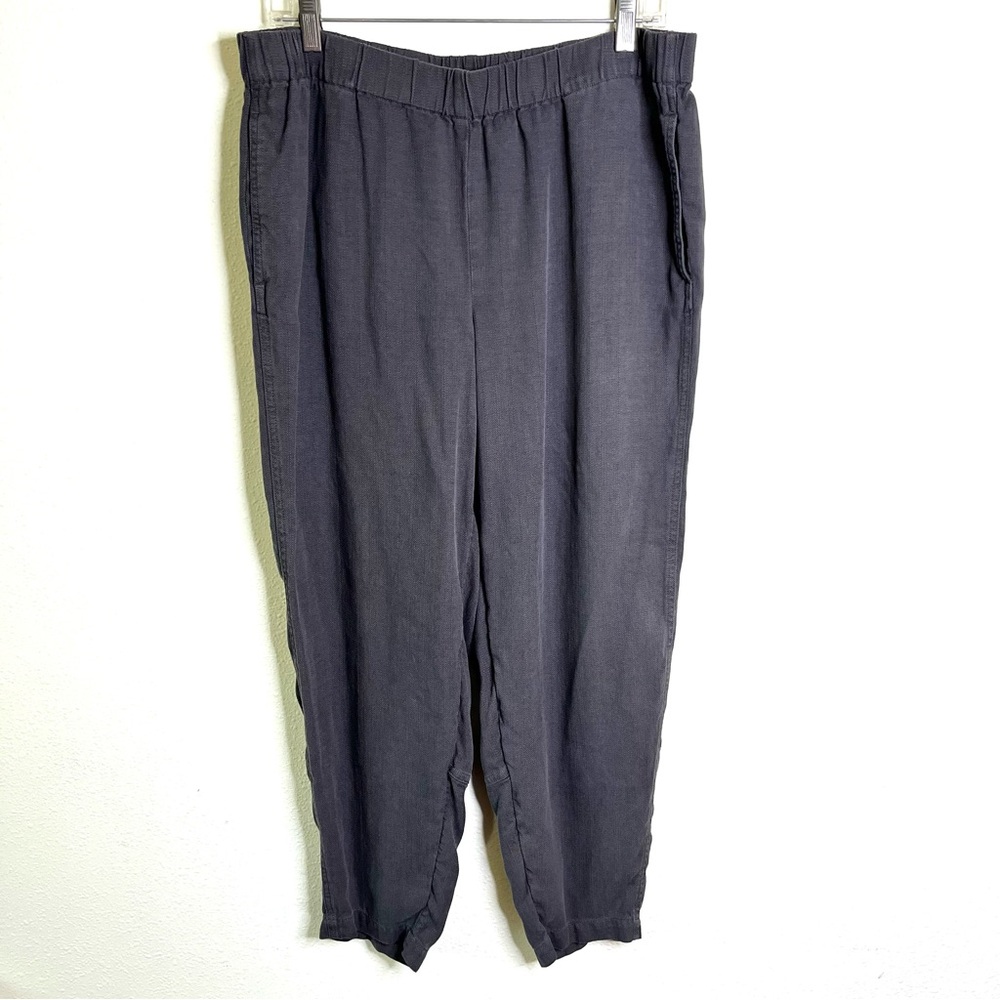 J. Jill Dark Gray Wide Leg Pants sz L pure Jill pull on coastal grandmother